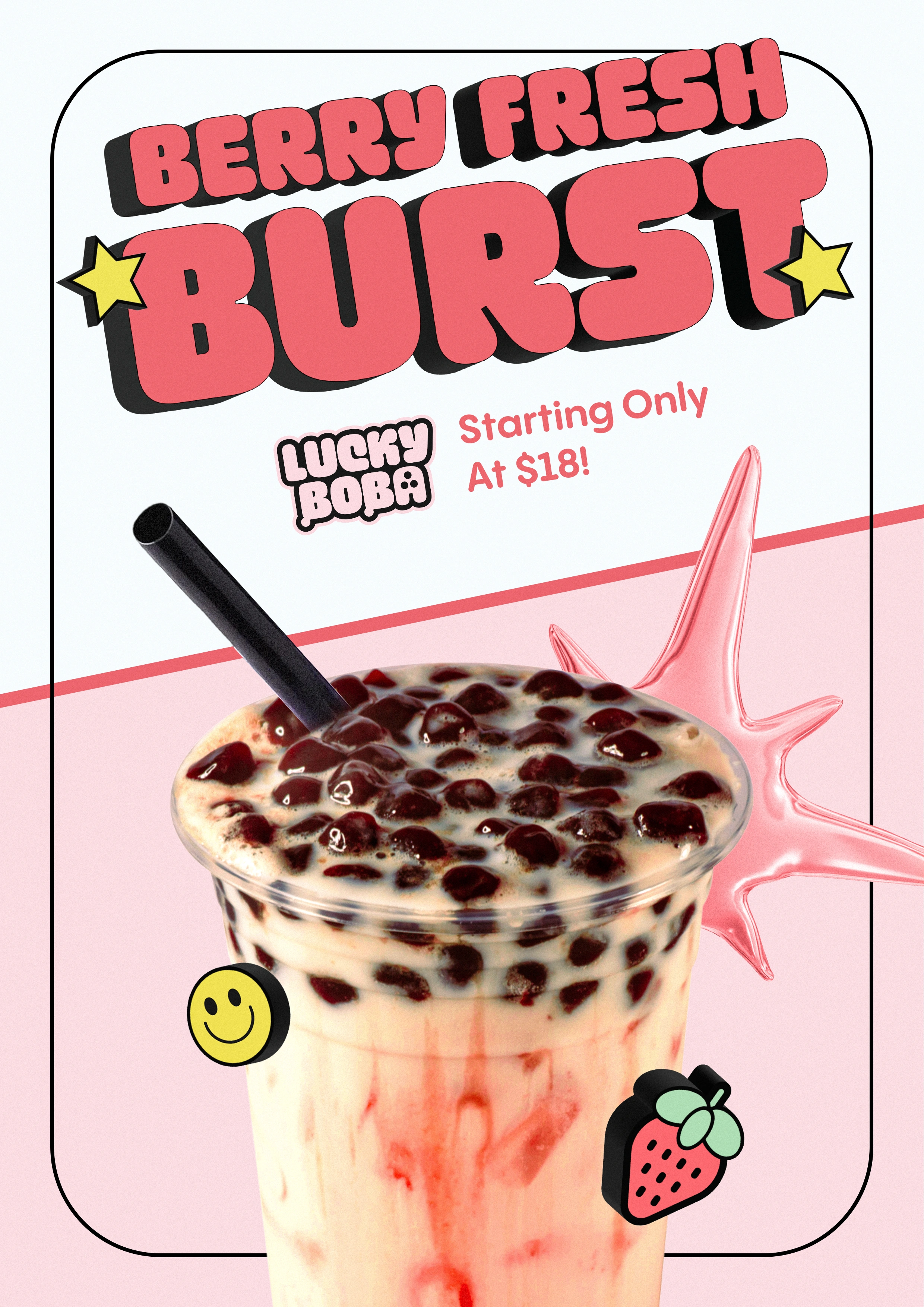 Lucky Boba Berry Flavor